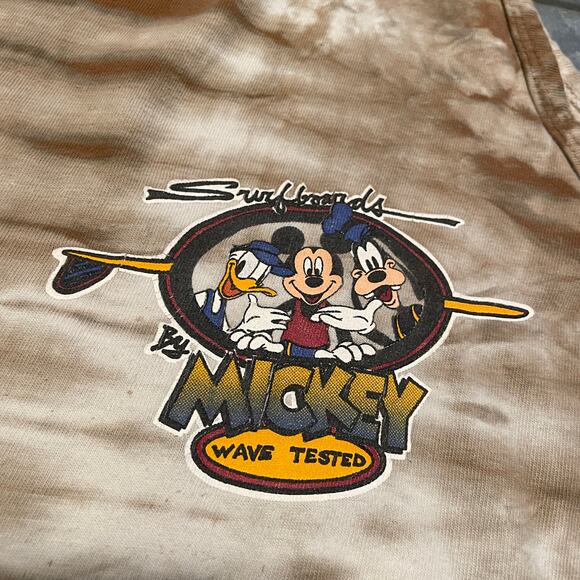 Vintage Mickey Mouse Surfboards Wave Tested Tank Top Shirt XL 90s Disney Surf - Picture 2 of 8